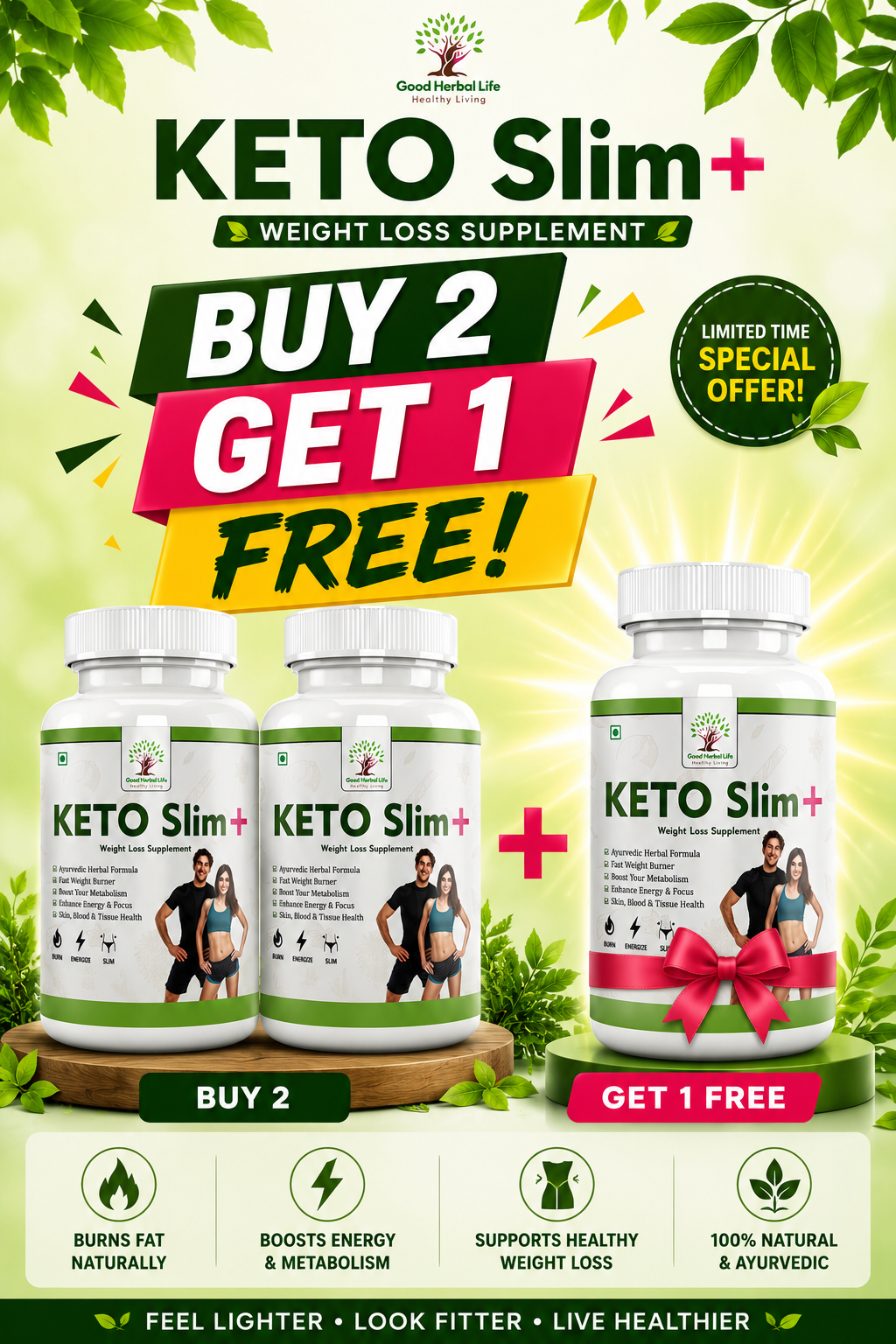 Good Herbal Life Keto Slim - Buy 2 Get 1 Free
